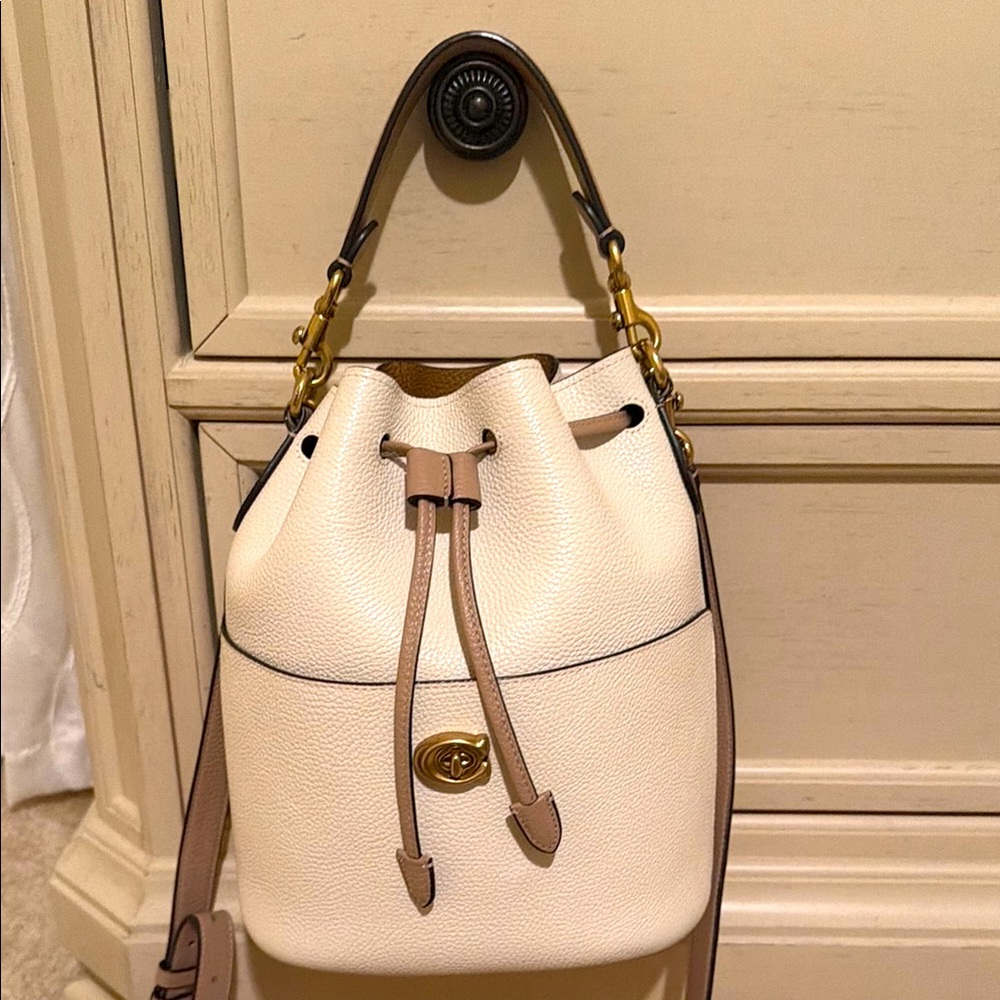 Coach Elegant Cream Bucket Bag